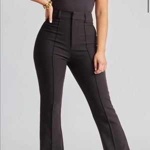 NWT Because of Alice BOA Wide Leg Suit Trousers- Black